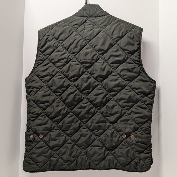 J. Crew Factory Men's Walker Quilted Vest in Dark Moss (Forest Green) - Picture 4 of 16